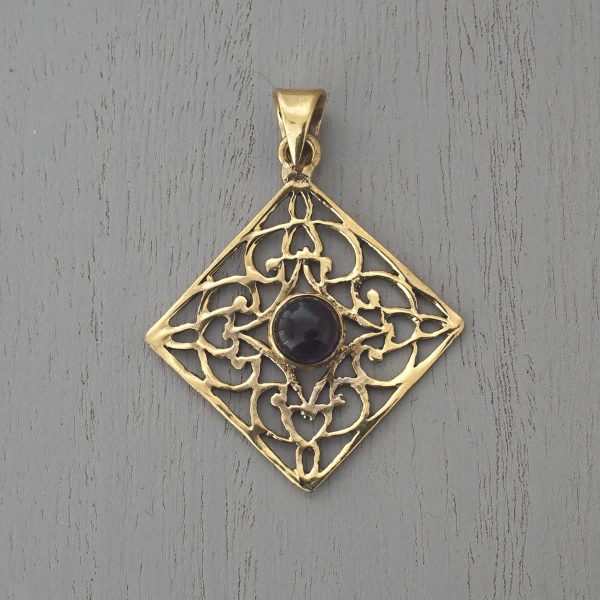 Amethyst Pendant Flower Mandala