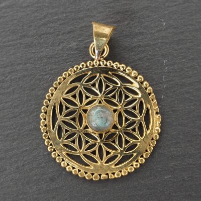 Labradorite Pendant Flower of Life