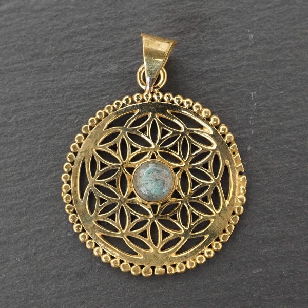 Labradorite Pendant Flower of Life